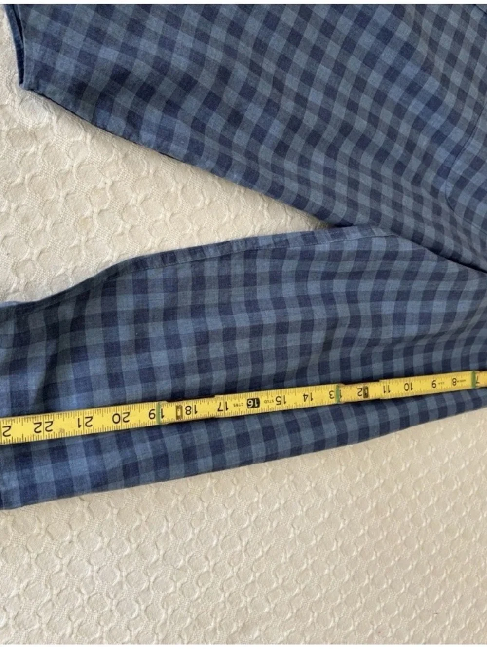 J. Crew Men's Button-Down Checked Shirt - Red and Blue Plaid Organic Cotton